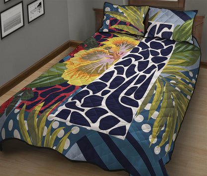 Exotic Patchwork Pattern Print Quilt Bed Set