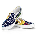 Exotic Patchwork Pattern Print White Slip On Sneakers