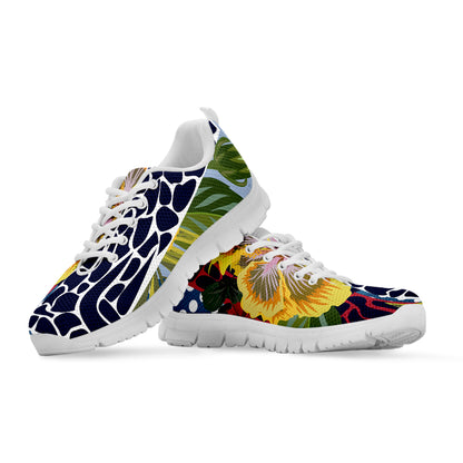 Exotic Patchwork Pattern Print White Sneakers