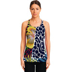 Exotic Patchwork Pattern Print Women's Racerback Tank Top