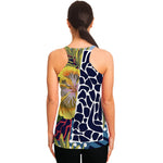 Exotic Patchwork Pattern Print Women's Racerback Tank Top