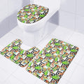 Exotic Tropical Giraffe Pattern Print 3 Piece Bath Mat Set