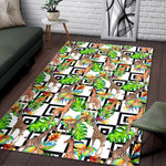 Exotic Tropical Giraffe Pattern Print Area Rug GearFrost