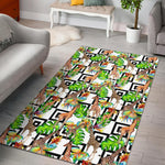 Exotic Tropical Giraffe Pattern Print Area Rug GearFrost