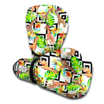 Exotic Tropical Giraffe Pattern Print Boxing Gloves