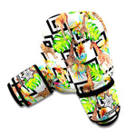Exotic Tropical Giraffe Pattern Print Boxing Gloves
