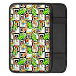 Exotic Tropical Giraffe Pattern Print Car Center Console Cover