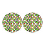 Exotic Tropical Giraffe Pattern Print Car Coasters