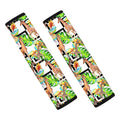 Exotic Tropical Giraffe Pattern Print Car Seat Belt Covers