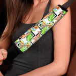 Exotic Tropical Giraffe Pattern Print Car Seat Belt Covers