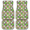 Exotic Tropical Giraffe Pattern Print Front and Back Car Floor Mats