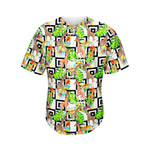 Exotic Tropical Giraffe Pattern Print Men's Baseball Jersey