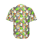 Exotic Tropical Giraffe Pattern Print Men's Baseball Jersey
