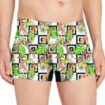 Exotic Tropical Giraffe Pattern Print Men's Boxer Briefs