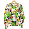 Exotic Tropical Giraffe Pattern Print Men's Crewneck Sweatshirt