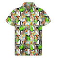 Exotic Tropical Giraffe Pattern Print Men's Short Sleeve Shirt
