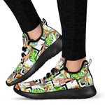 Exotic Tropical Giraffe Pattern Print Mesh Knit Shoes GearFrost