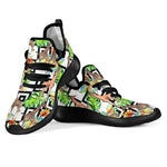 Exotic Tropical Giraffe Pattern Print Mesh Knit Shoes GearFrost