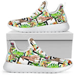 Exotic Tropical Giraffe Pattern Print Mesh Knit Shoes GearFrost