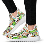 Exotic Tropical Giraffe Pattern Print Mesh Knit Shoes GearFrost