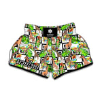 Exotic Tropical Giraffe Pattern Print Muay Thai Boxing Shorts