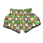 Exotic Tropical Giraffe Pattern Print Muay Thai Boxing Shorts