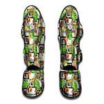 Exotic Tropical Giraffe Pattern Print Muay Thai Shin Guard