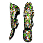 Exotic Tropical Giraffe Pattern Print Muay Thai Shin Guard