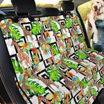 Exotic Tropical Giraffe Pattern Print Pet Car Back Seat Cover