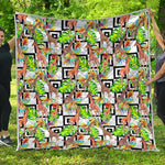 Exotic Tropical Giraffe Pattern Print Quilt