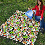 Exotic Tropical Giraffe Pattern Print Quilt