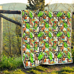 Exotic Tropical Giraffe Pattern Print Quilt