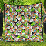 Exotic Tropical Giraffe Pattern Print Quilt