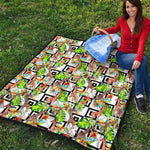 Exotic Tropical Giraffe Pattern Print Quilt