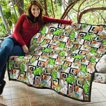 Exotic Tropical Giraffe Pattern Print Quilt