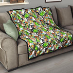 Exotic Tropical Giraffe Pattern Print Quilt