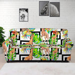 Exotic Tropical Giraffe Pattern Print Sofa Cover