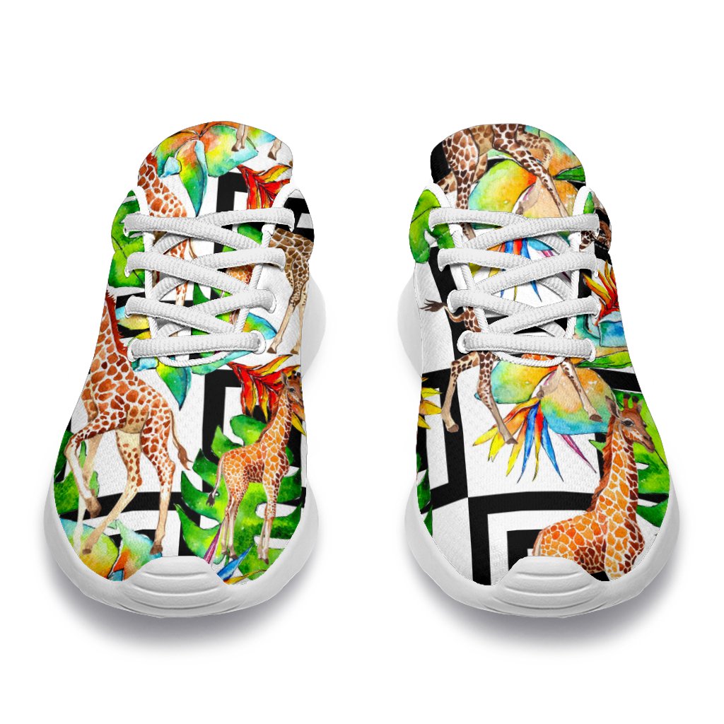 Exotic Tropical Giraffe Pattern Print Sport Shoes GearFrost