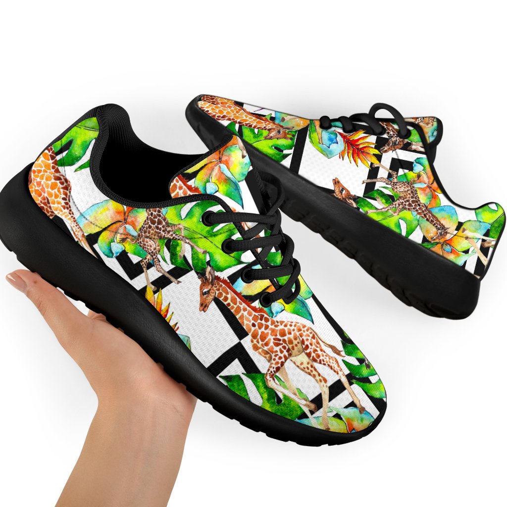 Exotic Tropical Giraffe Pattern Print Sport Shoes GearFrost