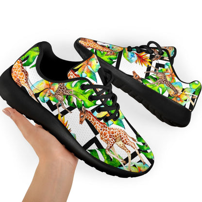 Exotic Tropical Giraffe Pattern Print Sport Shoes GearFrost