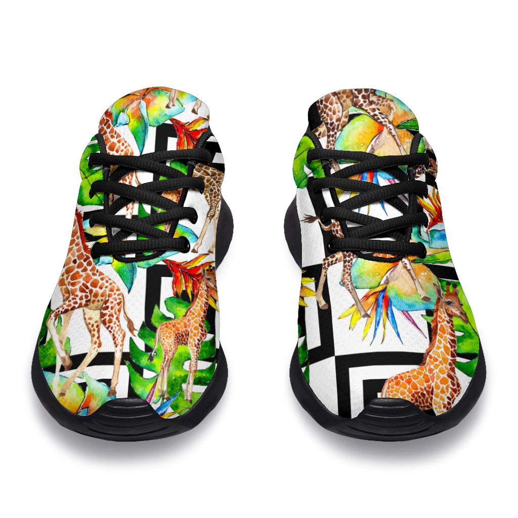 Exotic Tropical Giraffe Pattern Print Sport Shoes GearFrost