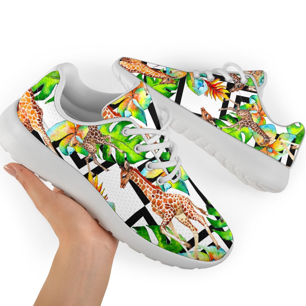 Exotic Tropical Giraffe Pattern Print Sport Shoes GearFrost