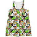 Exotic Tropical Giraffe Pattern Print Women's Racerback Tank Top