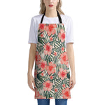 Exotic Tropical Hibiscus Pattern Print Apron