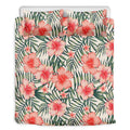 Exotic Tropical Hibiscus Pattern Print Duvet Cover Bedding Set