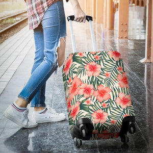 Exotic Tropical Hibiscus Pattern Print Luggage Cover GearFrost