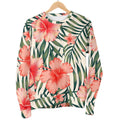Exotic Tropical Hibiscus Pattern Print Men's Crewneck Sweatshirt