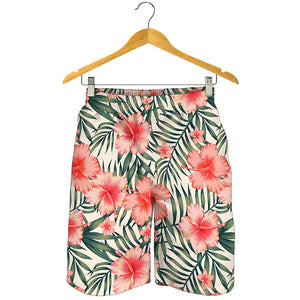 Exotic Tropical Hibiscus Pattern Print Men's Shorts