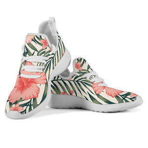 Exotic Tropical Hibiscus Pattern Print Mesh Knit Shoes GearFrost