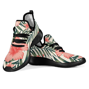 Exotic Tropical Hibiscus Pattern Print Mesh Knit Shoes GearFrost